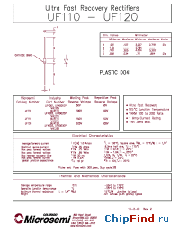 Datasheet UF115 производства Microsemi